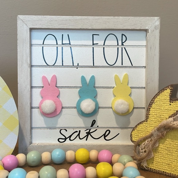 Pastel Easter Tier Tray Decor - Picture 3 of 6